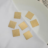 10pcs Raw Brass Square Stamping Blanks Charms For DIY Jewelry