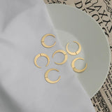 10pcs Raw Brass Moon Crescent Pendant Double Horn Charm For Jewelry Making