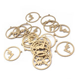 12pcs Raw Brass Mountain Charm Pendant for DIY Earrings