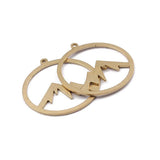 12pcs Raw Brass Mountain Charm Pendant for DIY Earrings