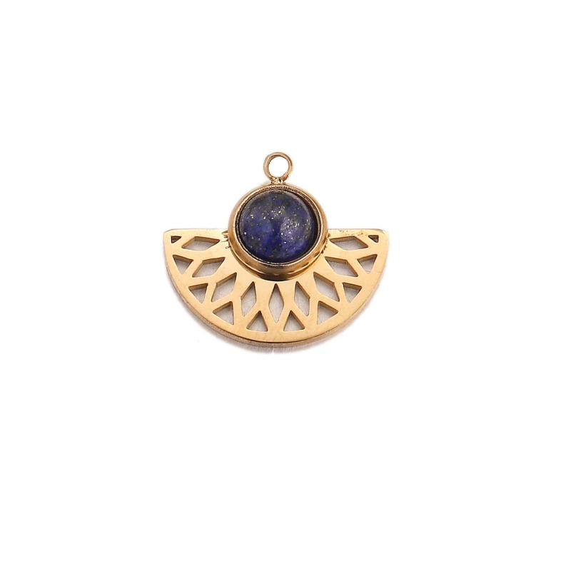 5pcs Boho Charms Natural Stone Earring Moon DIY Necklace Jewelry