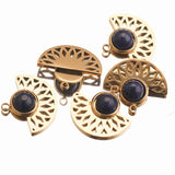 5pcs Boho Charms Natural Stone Earring Moon DIY Necklace Jewelry