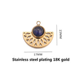 5pcs Boho Charms Natural Stone Earring Moon DIY Necklace Jewelry