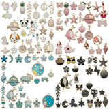 31PCS Enamel Charms Alloy Mixed Flowers Animal Plant Necklace Pendant