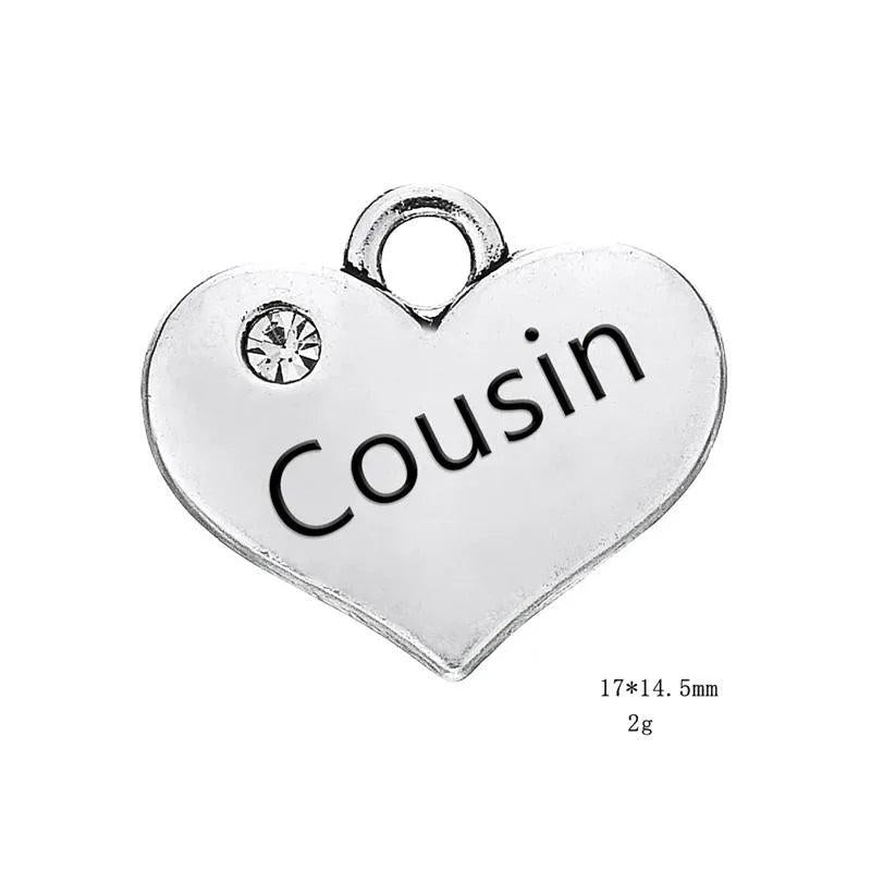 Princess Charms Rhinestone Heart DIY Jewelry Making