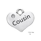 Princess Charms Rhinestone Heart DIY Jewelry Making