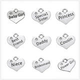 Princess Charms Rhinestone Heart DIY Jewelry Making