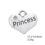 Princess Charms Rhinestone Heart DIY Jewelry Making
