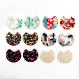 Tortoise Shell Acrylic Earring Charms, Boho Pendant Parts