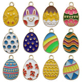 24pcs Colorful Easter Eggs Charms Pendants DIY Earrings Bracelet Jewelry Making