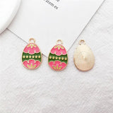 24pcs Colorful Easter Eggs Charms Pendants DIY Earrings Bracelet Jewelry Making