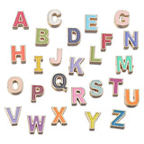 26pcs Multicolor A-Z Letter Charms Enamel Charms Alphabet Beads For Diy Bracelet