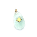 5pcs Natural Stone Drop Pendants Jade Turquoise DIY Jewelry