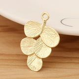 10 Leaf Charms Pendants for DIY Jewellery Making 30x20mm