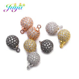 8-12mm CZ Metal Ball Beads Charms for DIY Jewelry Making