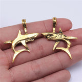 10pcs 33x38mm Shark Charms for Jewelry Making