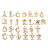 26pcs A-Z Zircon Letter Charms Jewelry Making Alphabet Letters Charms