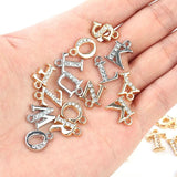 26pcs A-Z Zircon Letter Charms Jewelry Making Alphabet Letters Charms