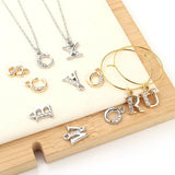 26pcs A-Z Zircon Letter Charms Jewelry Making Alphabet Letters Charms