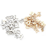 26pcs A-Z Zircon Letter Charms Jewelry Making Alphabet Letters Charms