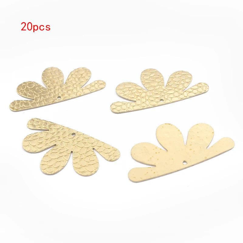 Raw Brass Hammered Flower Charms Sun Flower Pendant DIY Earrings Jewelry Making