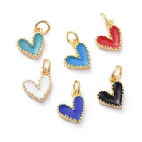 10Pcs Sweet Heart Shape Charms for DIY Jewelry Making