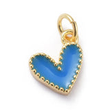 10Pcs Sweet Heart Shape Charms for DIY Jewelry Making