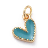 10Pcs Sweet Heart Shape Charms for DIY Jewelry Making