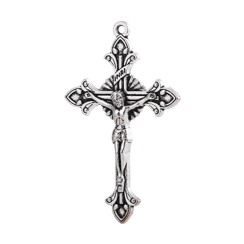 Exorcism Cross Pendant Necklace DIY Jewelry Making Catholic Supplies