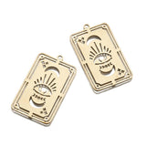Brass Tarot Card Pendant Moon Phases Mystical Charms for DIY Jewelry