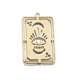 Brass Tarot Card Pendant Moon Phases Mystical Charms for DIY Jewelry