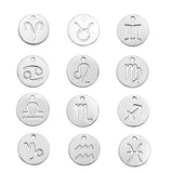 12pcs Zodiac Sign Charms for DIY Jewelry Making