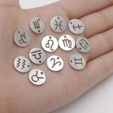 12pcs Zodiac Sign Charms for DIY Jewelry Making