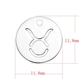12pcs Zodiac Sign Charms for DIY Jewelry Making