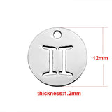 12pcs Zodiac Sign Charms for DIY Jewelry Making