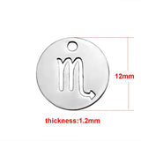 12pcs Zodiac Sign Charms for DIY Jewelry Making