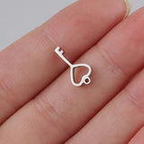 10pcs Heart Lock Pendant Key Charm DIY Necklace Jewelry Making
