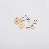 10pcs Heart Lock Pendant Key Charm DIY Necklace Jewelry Making