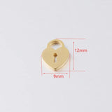 10pcs Heart Lock Pendant Key Charm DIY Necklace Jewelry Making