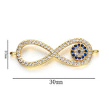 3pcs Copper Infinity Charms Bracelet DIY Evil Eye Charms Beads