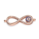 3pcs Copper Infinity Charms Bracelet DIY Evil Eye Charms Beads