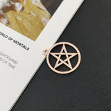 5pcs Small Pentagram Charms Stainless Steel Pendants