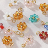 20Pcs Stainless Steel Crystal Beads Charms Pendant for DIY Jewelry