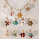 20Pcs Stainless Steel Crystal Beads Charms Pendant for DIY Jewelry