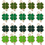 48pcs Enamel Four Leaf Clover Charms Pendant DIY Earrings Bracelet