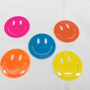10pcs 55mm DIY Smile Face Beads, Small Pendant for Key Chain Jewelry Making