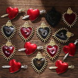 10pcs Red Heart Charms Eye Rose Pendant DIY Jewelry Making Accessories