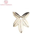 20PCS 14.5x11MM 24K Plated Maple Leaf Charms Pendants Jewelry DIY Accessories