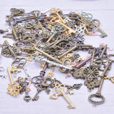 Random Mix Alloy Key Pendant Charms Jewelry DIY Vintage Silver Bronzer