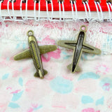 30PCS 35*31.5MM Antique Plane Charms Pendants Diy Jewelry Accessories